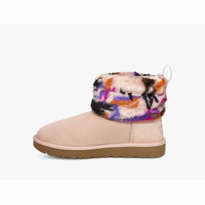 Botas UGG Fluff Mini Quilted Motlee Mulher Multicoloridas | PT-GNZOT